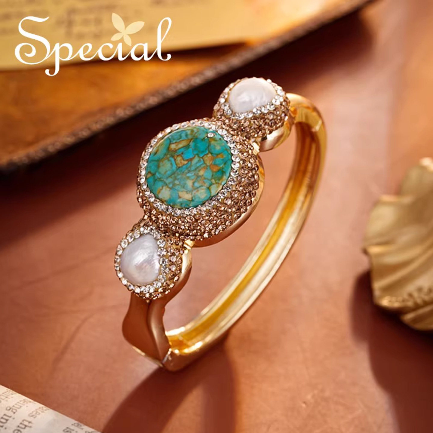 SPECIAL欧美复古淡水珍珠手镯女轻奢时尚个性手饰配饰2026年新款