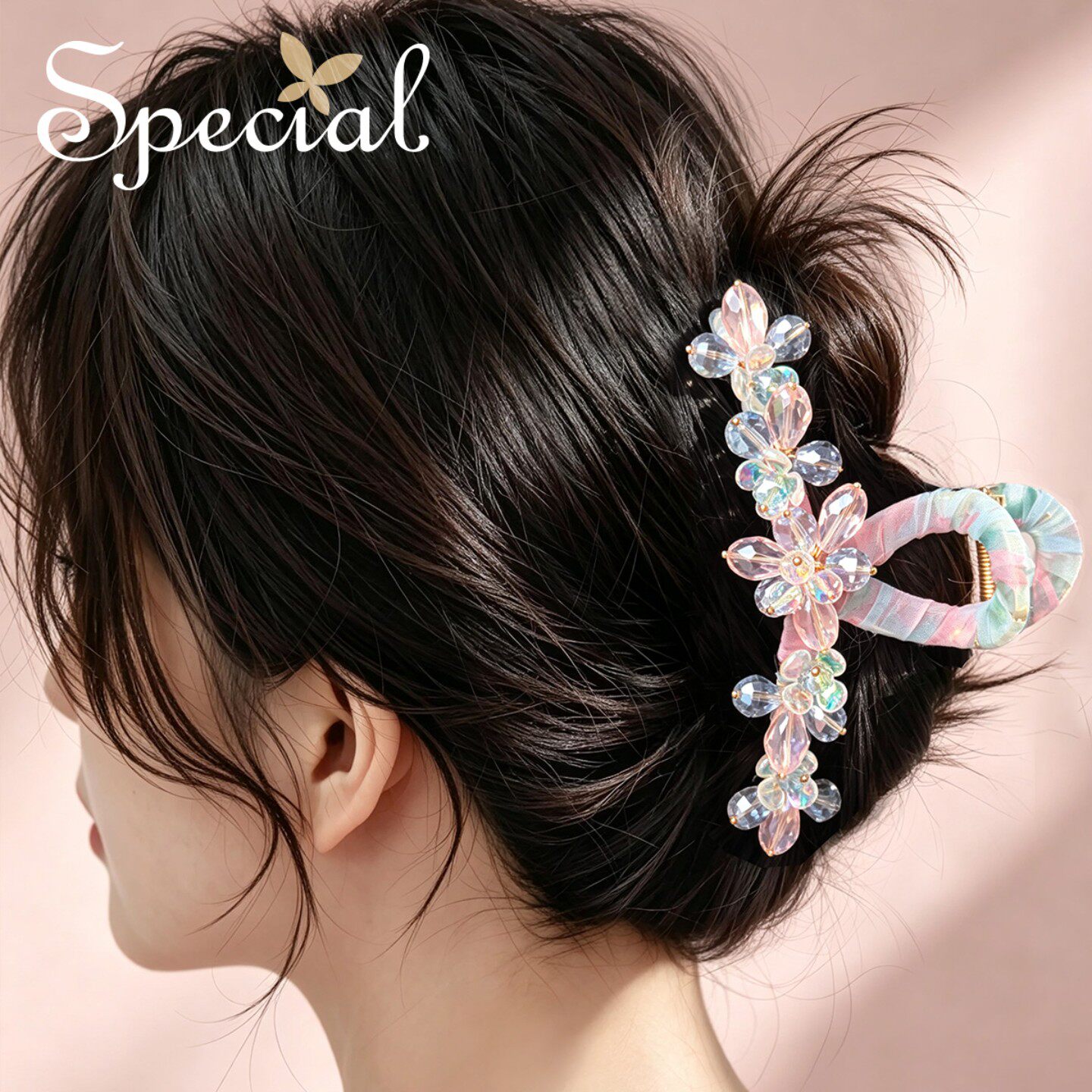 SPECIAL欧美满钻鲨鱼夹新款