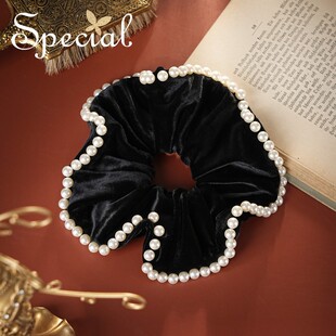 SPECIAL欧美轻奢发圈发饰时尚 优雅黑高弹力头绳头饰2026年新款