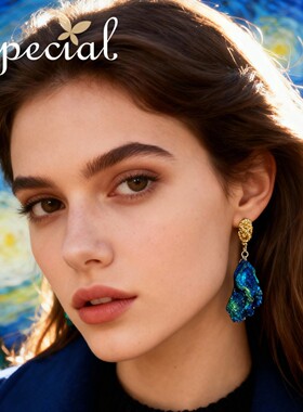 SPECIAL复古轻奢小众个性夸张重工设计耳钉耳坠耳饰女2026年新款