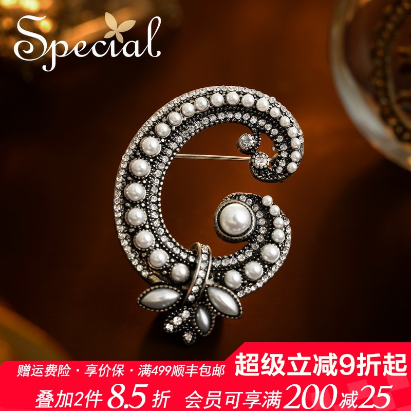 SPECIAL复古风小众女胸针丝巾扣