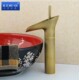 铜仿古台上下盆瀑布水龙头洗脸盆龙头冷热龙头酒杯黑古铜浴室柜