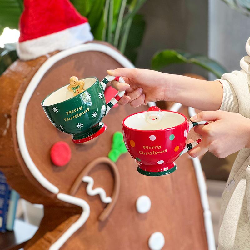 圣诞创意陶瓷马克杯高颜值家用情侣喝水杯子女生圣诞送礼物伴手礼