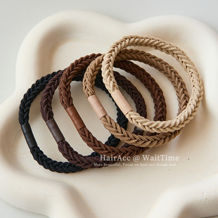 20根装多股编织高弹发绳基础百搭扎头发橡皮筋发圈扎马尾头绳皮套