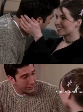 老友记Emily蜻蜓发夹 凌乱美一字夹 欧美复古发卡美式甜心发饰