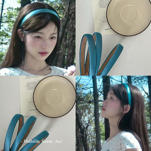 超美显白水绿色发箍女款