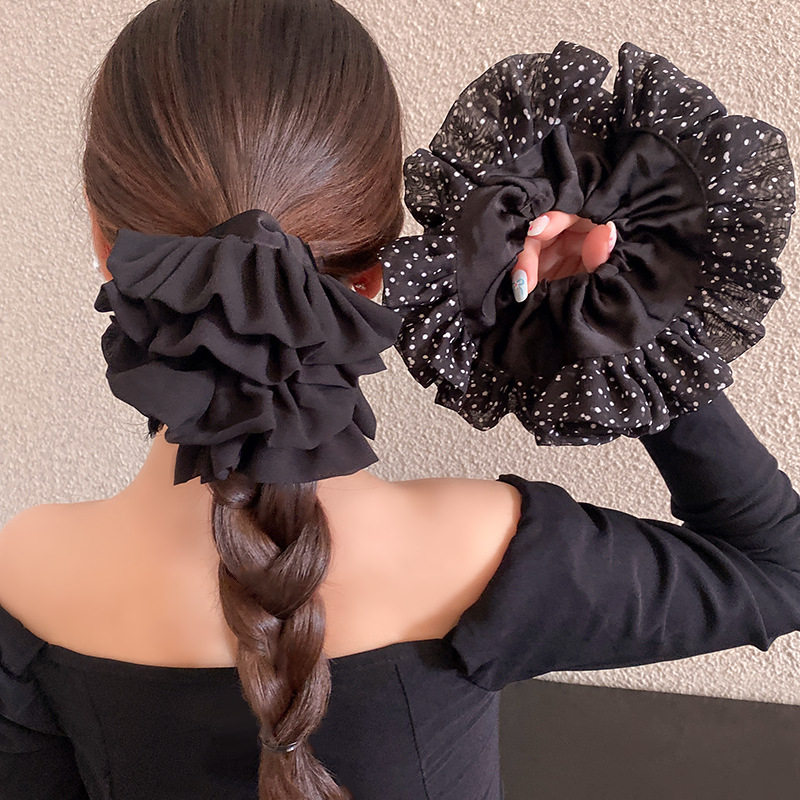 法式超仙褶皱网纱波点大肠圈双层布艺发圈芭蕾风发饰发绳新款头饰,饰品/流行首饰/时尚饰品新,发饰,淘宝优惠券,粉丝福利购,淘宝优惠卷