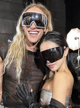 五哈陈赫同款黑色超大框墨镜