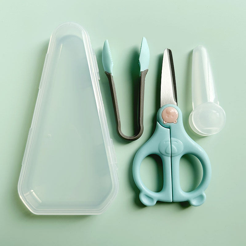 보완 식품 가위  용 특별 세트 스테인레스 스틸은 고기와 야채를자를 수 있으며 편리한 어린이 식품 클립 도구를 가져갈 수 있습니다