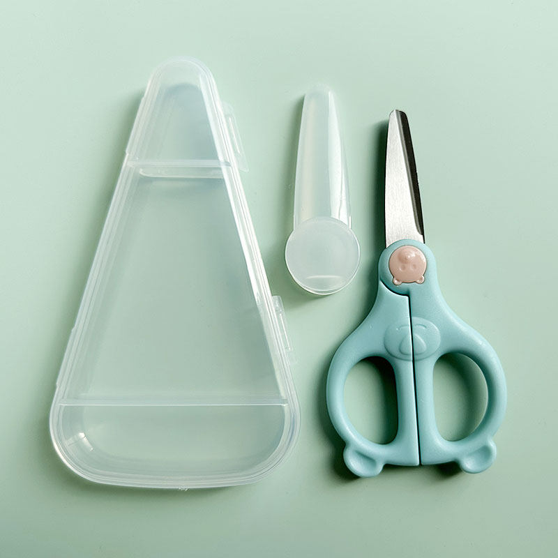 보완 식품 가위  용 특별 세트 스테인레스 스틸은 고기와 야채를자를 수 있으며 편리한 어린이 식품 클립 도구를 가져갈 수 있습니다