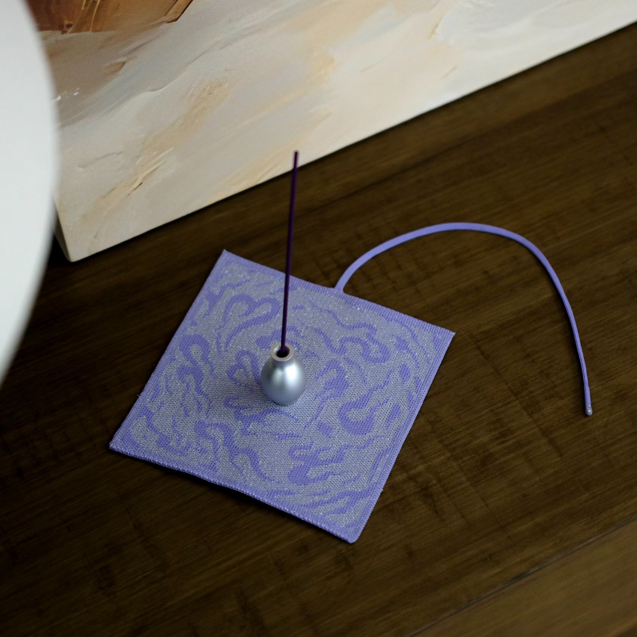 针织卷轴香插玉壶春瓶福图便携