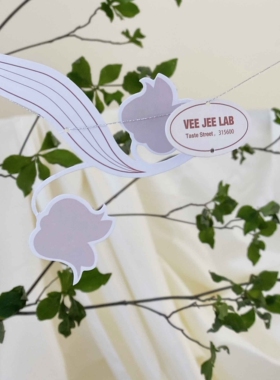 铃兰挂件贺卡 VEEJEELAB自制设计款小众高及暖房新婚明信片祝福卡