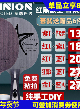 莹恋银河U-2 U2套餐狂飙3手工DIY乒乓球拍底板斯蒂卡红黑碳王纯木