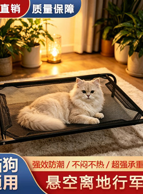 宠物猫狗通用行军床低矮钢架不卡爪曼基康矮脚猫四季透气宠物床