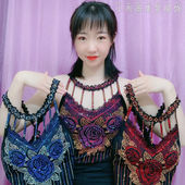 外穿性感网红美背打底衫 镶钻玫瑰花锁骨吊带背心女2021夏季 新款 潮