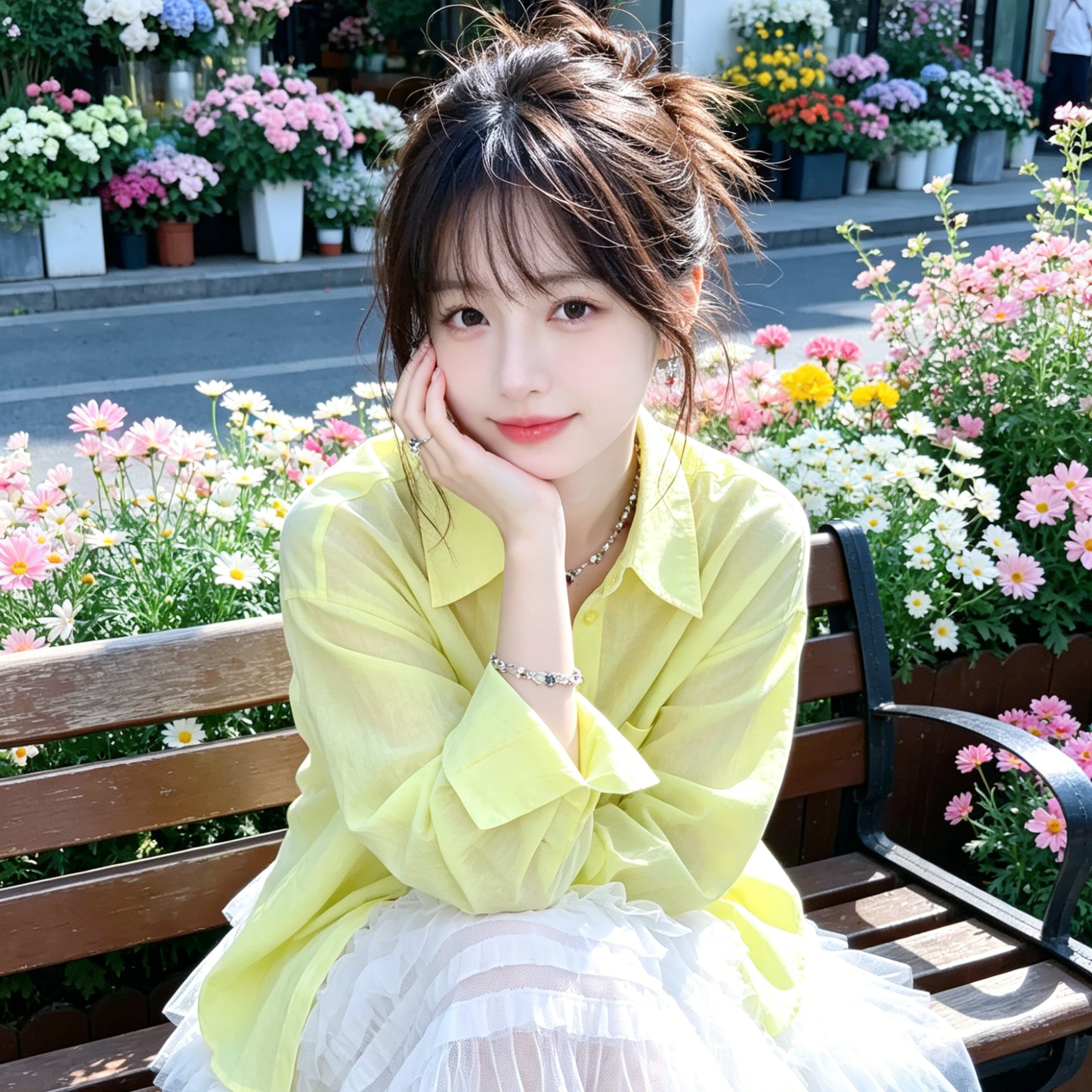 兮兮花颜黄色宽松衬衫开春穿搭2026新款棉麻长袖休闲衬衣小衫上衣