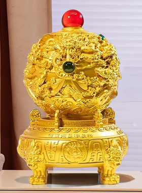 九转乾坤鼎聚宝盆镇宅龙珠鼎礼品