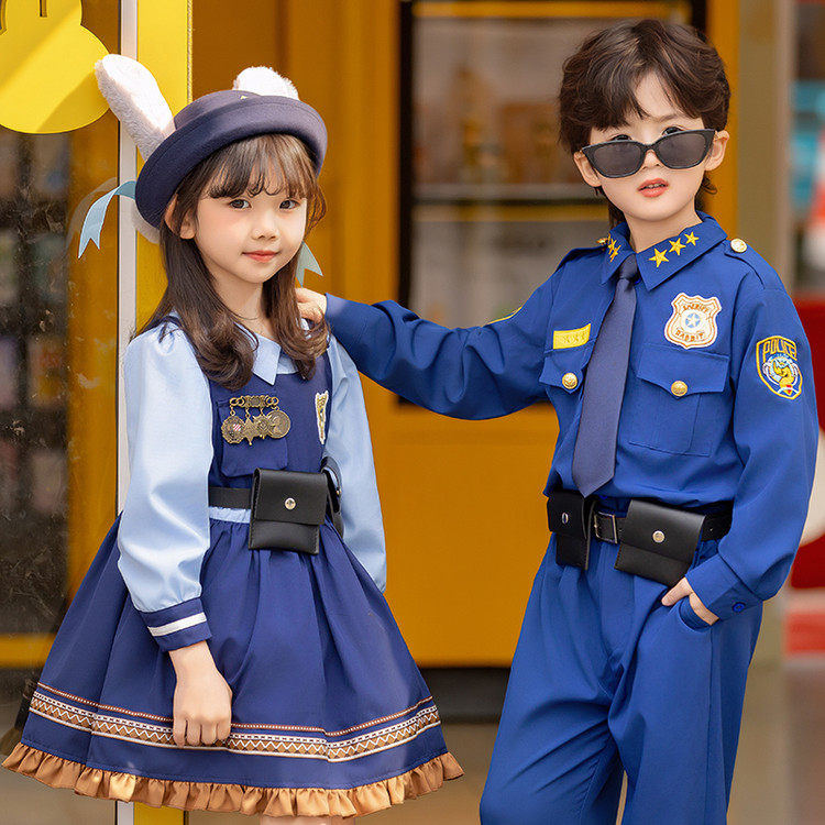 卡通制服套装男女童春秋表演服儿童COS演出服2026透气薄款