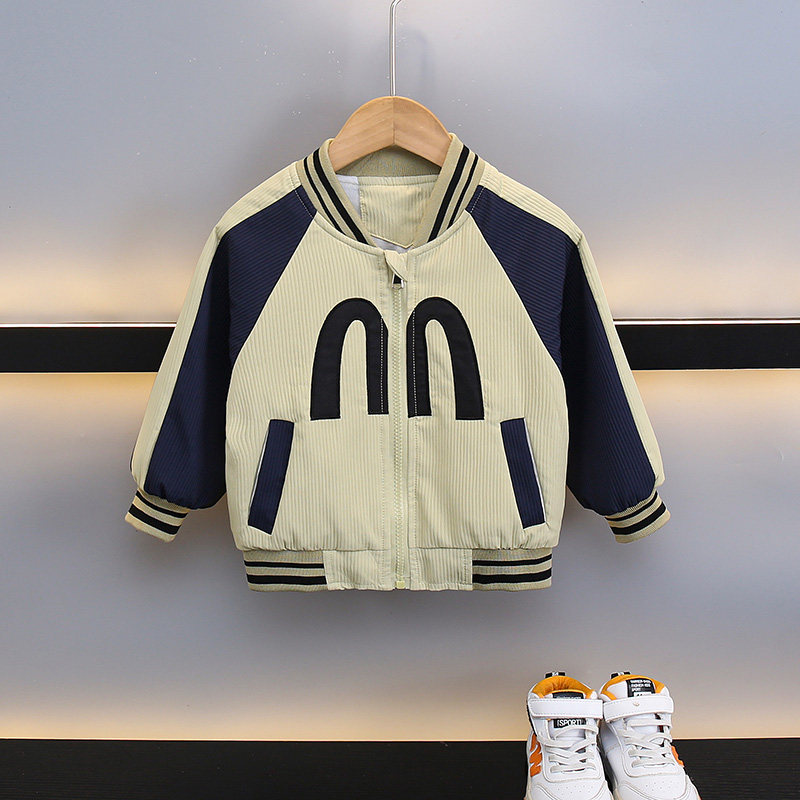 2026新款休闲长袖男童棒球服春秋新款儿童拉链夹克拼色外套上衣,童装/婴儿装/亲子装,普通外套,淘宝优惠券,粉丝福利购,淘宝优惠卷