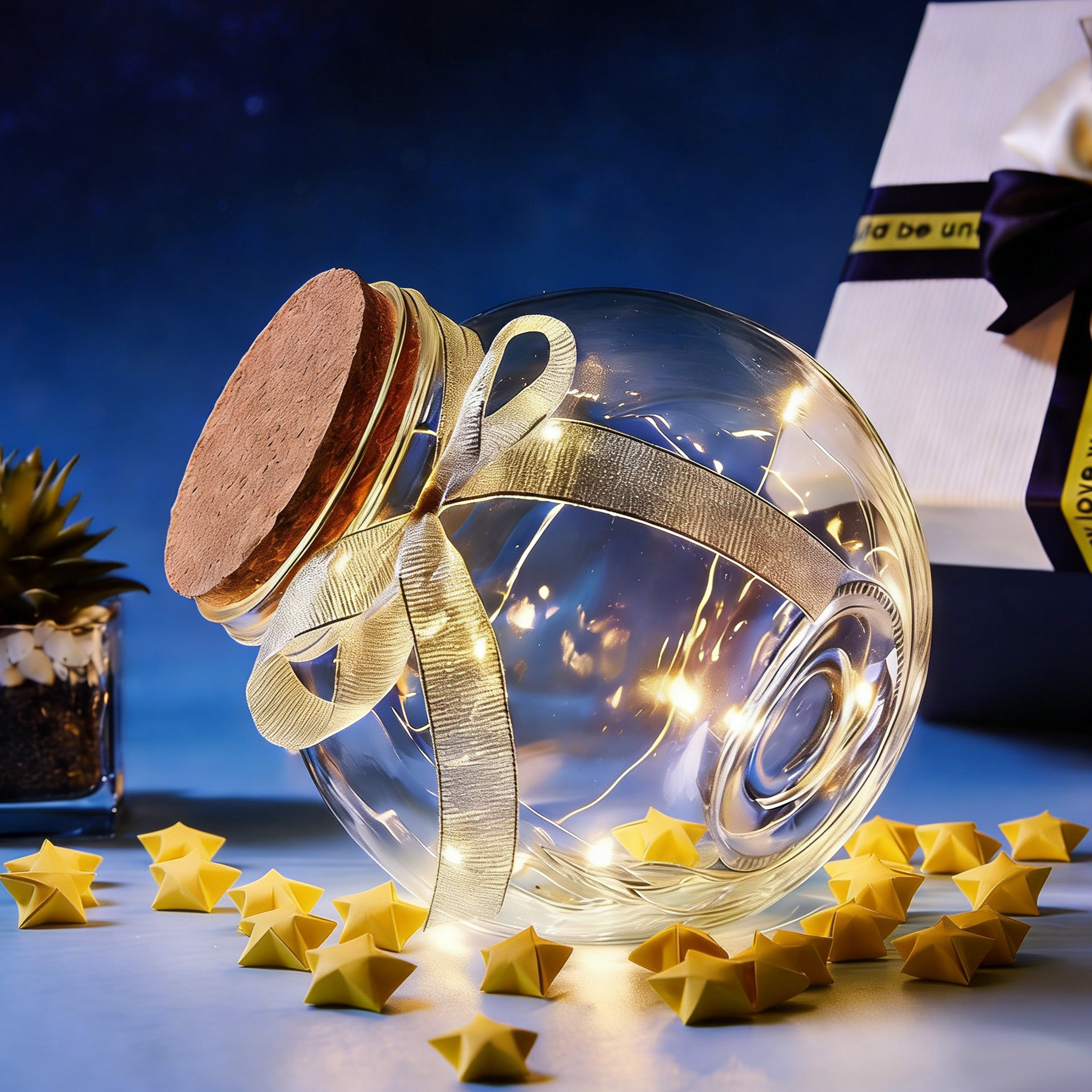 星星玻璃瓶520颗创意DIY手工许愿瓶幸运星礼品折纸鹤瓶罐子木塞iw
