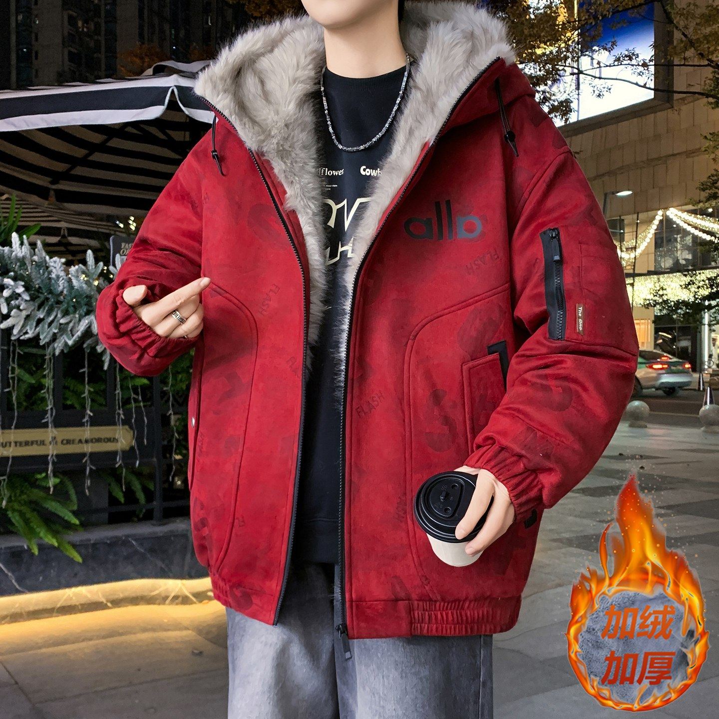 冬装派克服外套12岁男孩初中学生加厚棉衣15大童宽松棉袄棉服夹克,男装,棉衣,淘宝优惠券,粉丝福利购,淘宝优惠卷