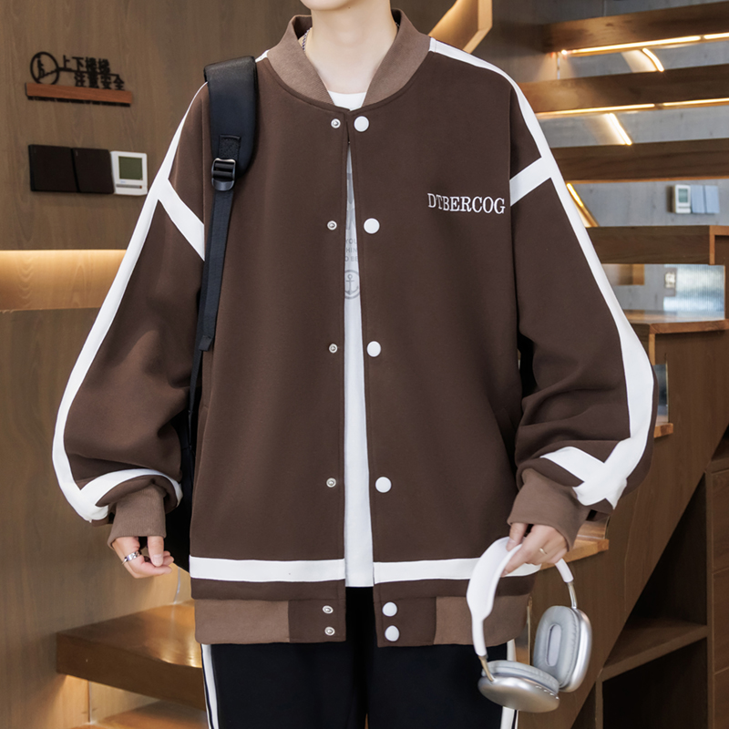 春秋季13青少年外套棒球服男孩12初中学生装15岁大童运动夹克上衣