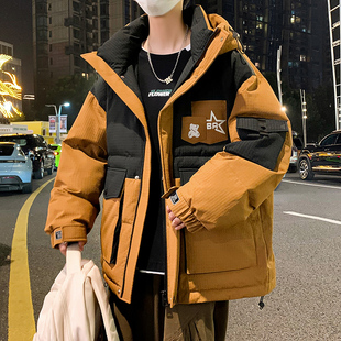 冬季羽绒棉服外套13岁男孩14初高中学生棉衣15胖青少年大童棉袄厚