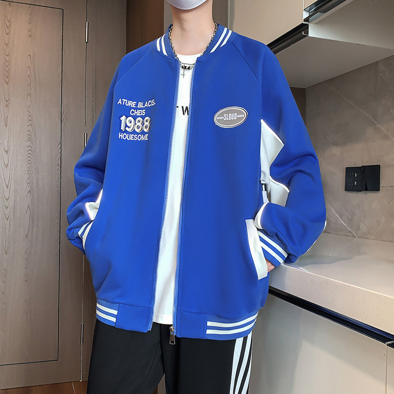 13青少年春秋季外套12岁男孩胖大童夹克上衣15初中学生运动棒球服