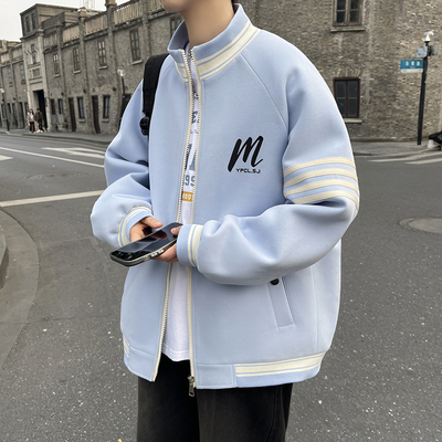 青少年初中学生装立领夹克男孩春秋季棒球服上衣大童休闲运动外套