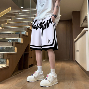 大童休闲五分裤 男孩青少年初中学生篮球裤 子 冰丝速干运动短裤 夏季