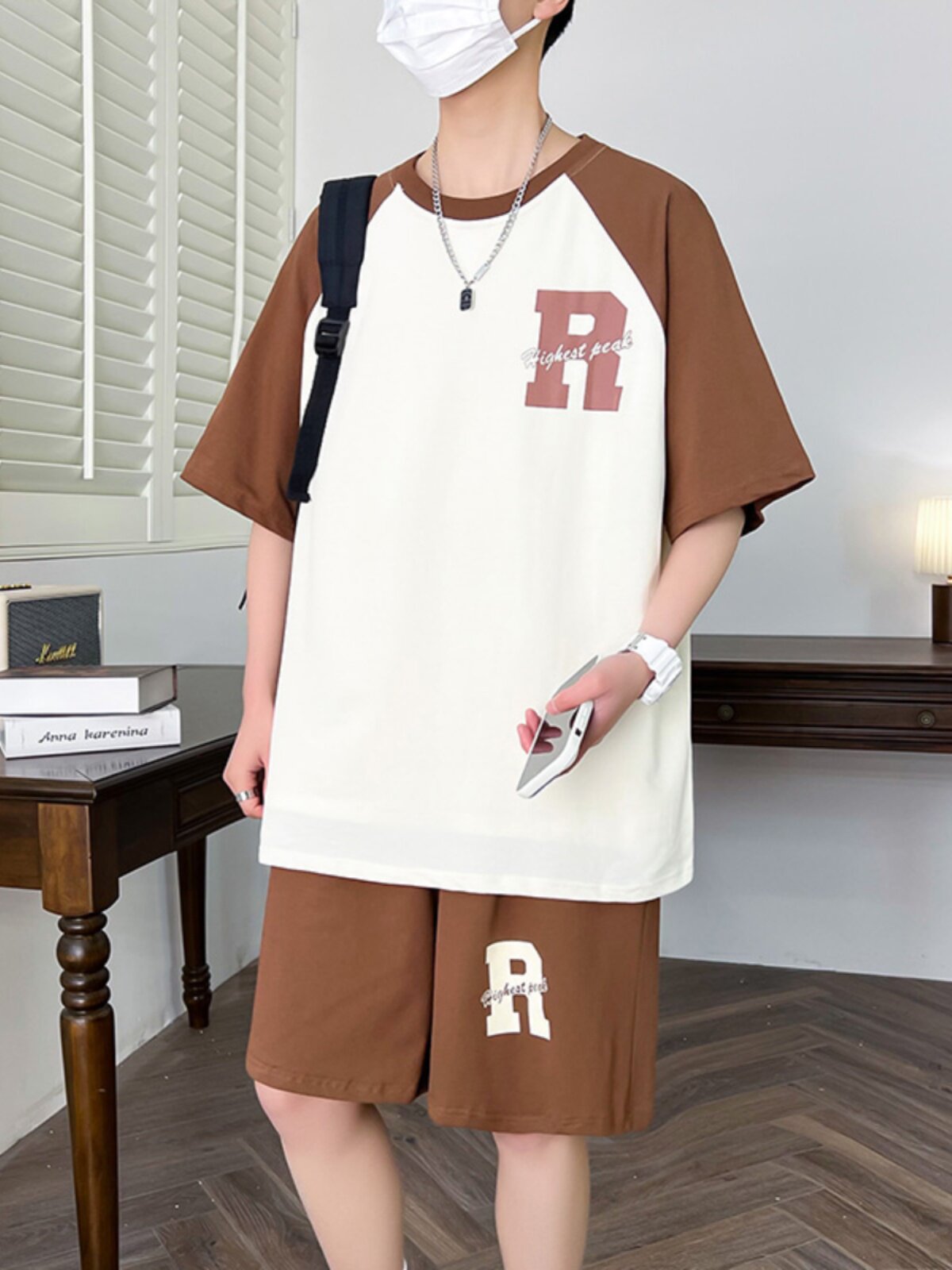 SUMMER YOUTH SPORTS COTTON SUIT BOY JUNIOR HIGH SCHOOL STUDENT SHORT SLEEVE T-SHIRT TOP HANDSOME FAT BIG BOY HALF SLEEVE