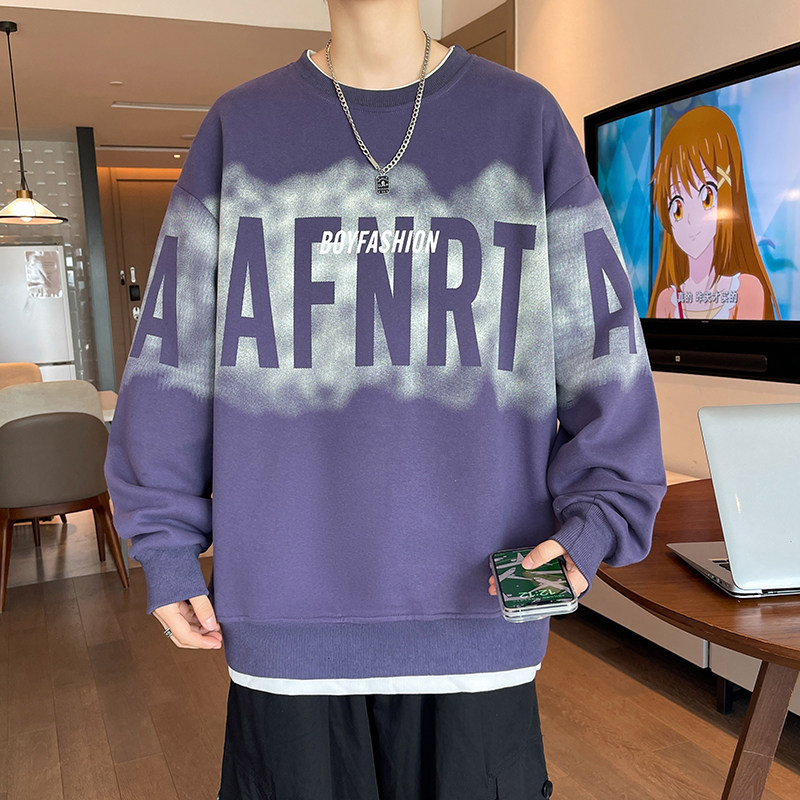 初中学生男孩圆领卫衣青少年帅气大童长袖T恤春秋装假两件打底衫,男装,卫衣,淘宝优惠券,粉丝福利购,淘宝优惠卷