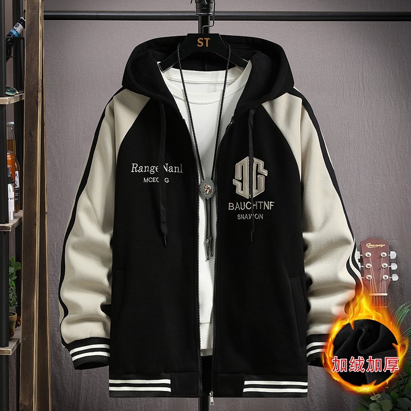 秋冬季13青少年外套12岁男孩大童14潮牌加绒加厚15学生棒球服夹克,男装,夹克,淘宝优惠券,粉丝福利购,淘宝优惠卷