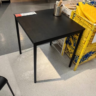 宜家国内代购IKEA桑德贝利桌子黑色67x67 厘米学习桌简约餐桌