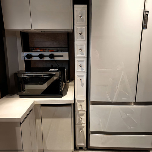 14CM厨房夹缝抽屉式收纳柜简约欧式窄柜22宽缝隙柜18cm卫生间置物