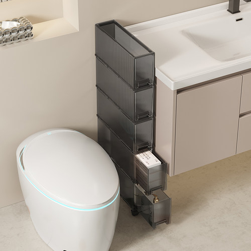 12CM宽免安装浴室马桶夹缝柜