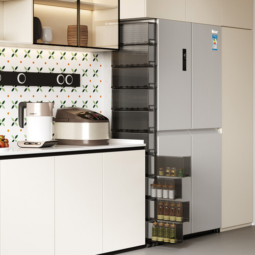 12CM宽厨房冰箱夹缝柜透明轻奢风