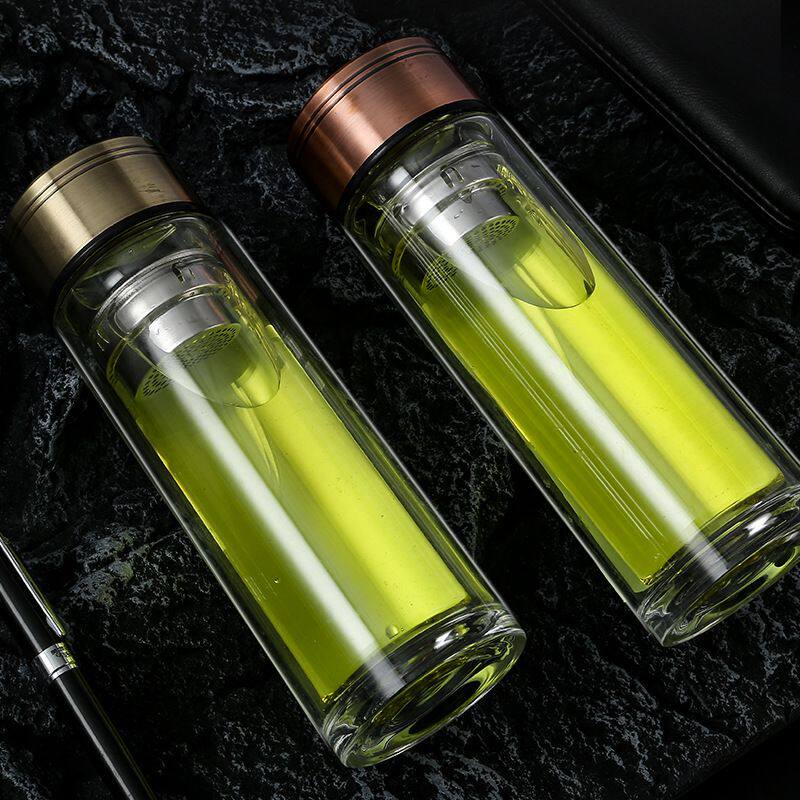 双层玻璃杯广告印制水杯子 礼品杯加厚茶杯印字logo透明杯