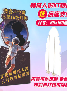 直播间16级灯牌布置装饰粉丝20级升级仪式感感谢大哥人型立牌kt板