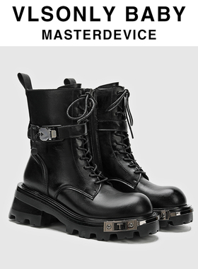 2025新款秋冬圆头马丁靴女短靴复古英伦风靴子厚底潮酷机车靴皮靴