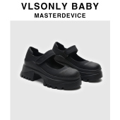 圆头洛丽塔单鞋 学院风真皮厚底魔术贴玛丽珍单鞋 春夏新款 2026新款