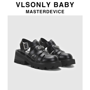 2026年夏季新款迪丽热巴同款复古罗马凉鞋女包头镂空松糕厚底猪笼