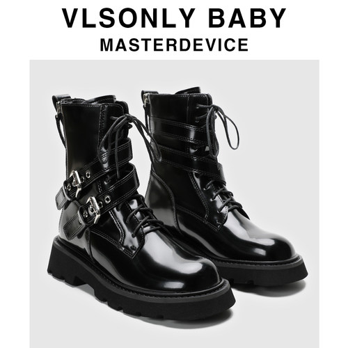 皮带马丁靴秋冬新款短靴英伦风