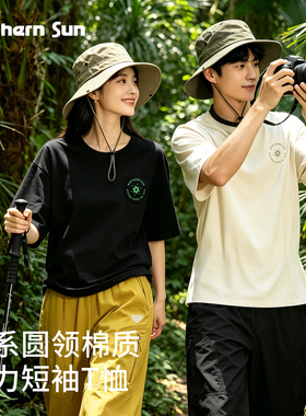 【灵狐】诺思山户外棉质男女短袖T恤26新款弹力宽松露营徒步6869