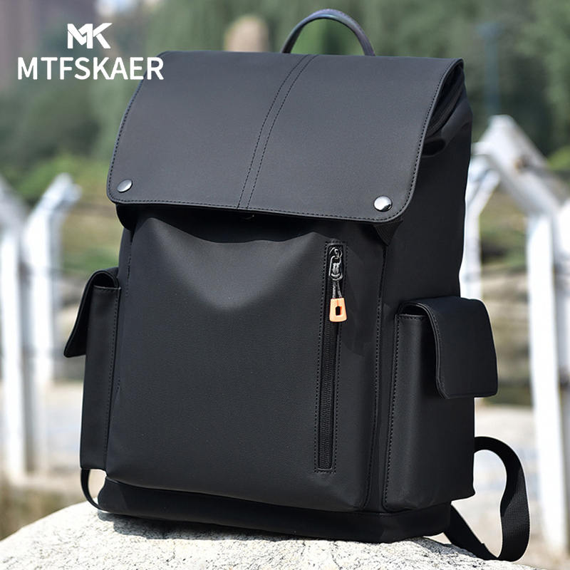 MTFSKAER男士真皮双肩包旅行背包
