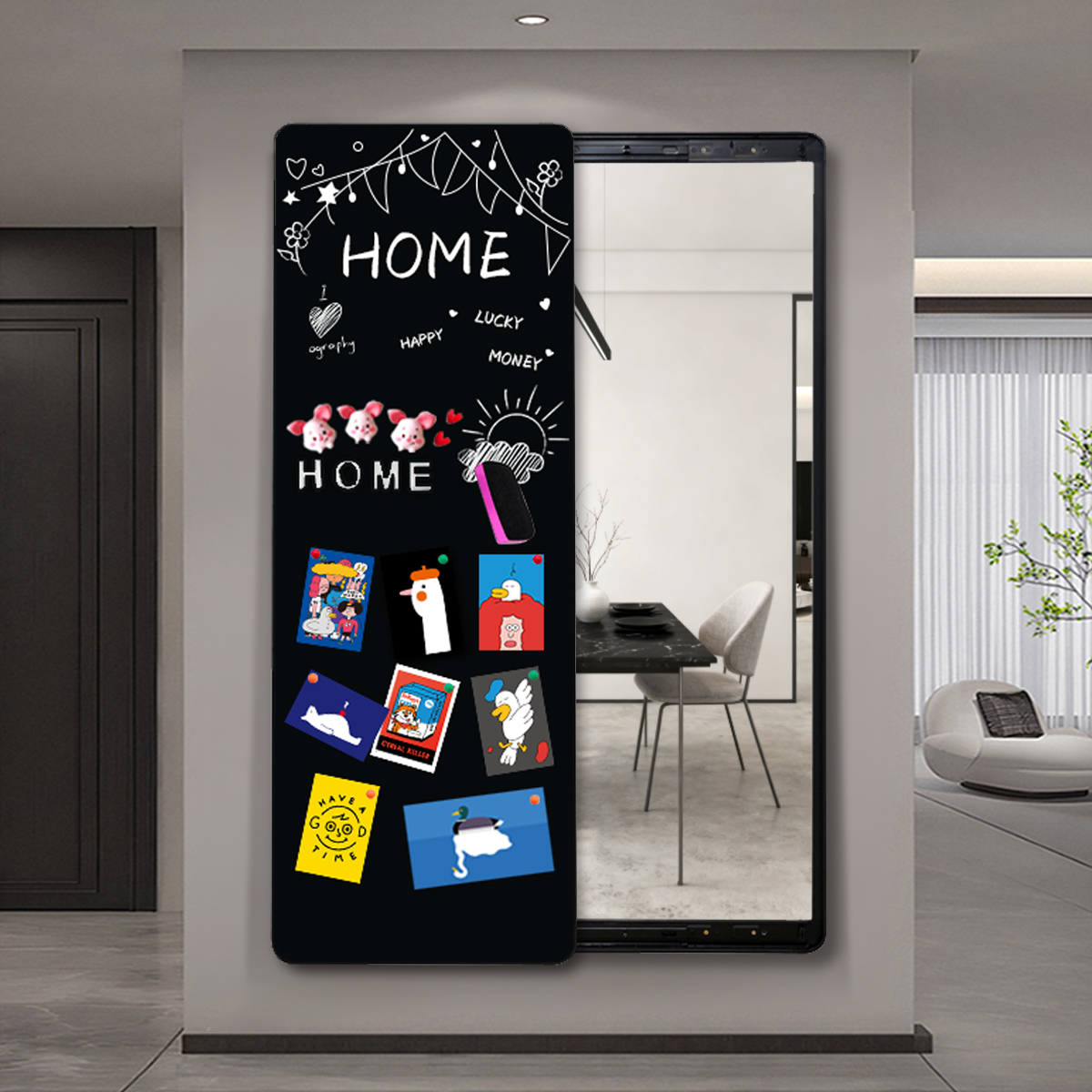 磁吸写字板照片墙穿衣镜