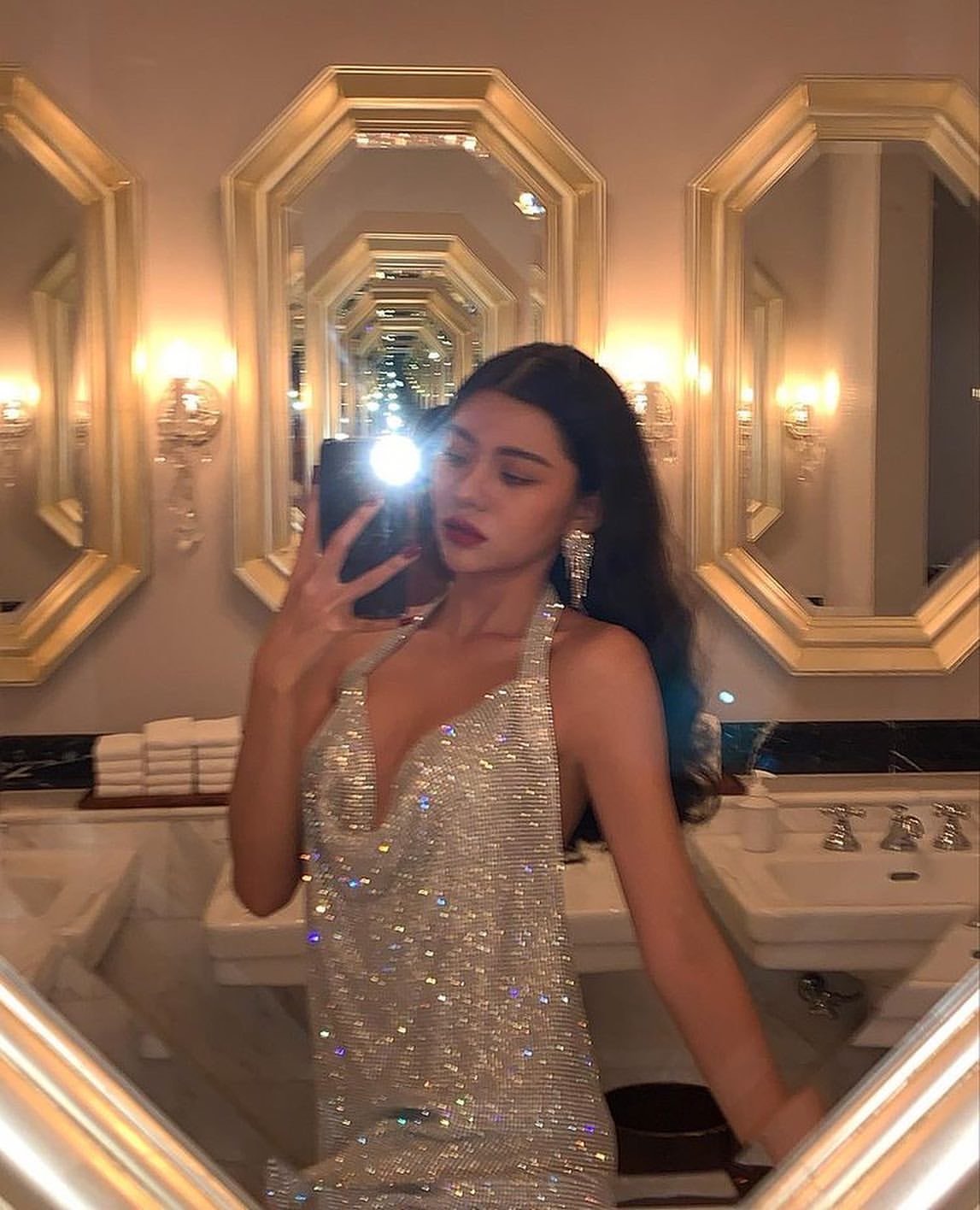 通勤一步裙纯色ins辣妹荡领