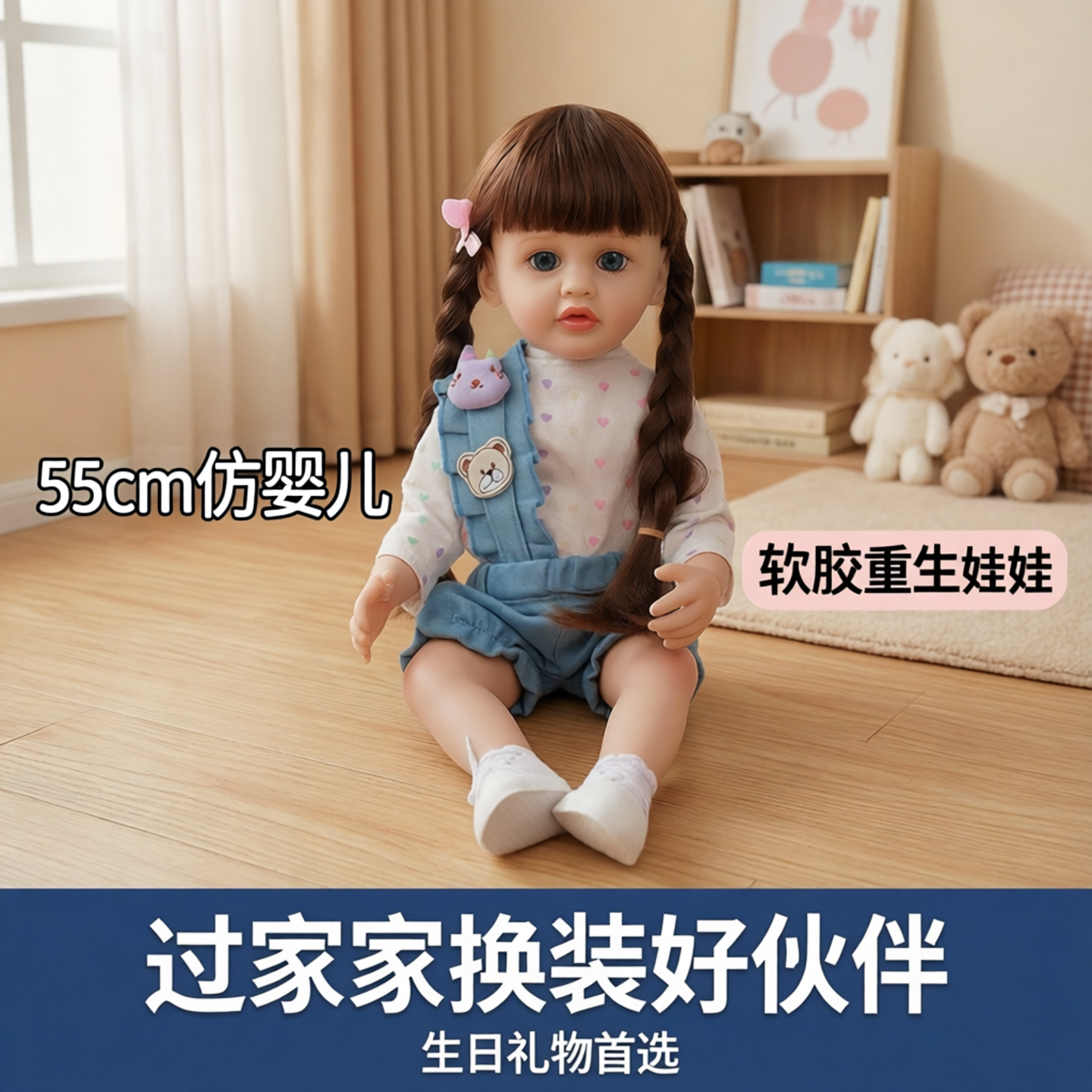 55cm仿真婴儿玩具软胶重生娃娃
