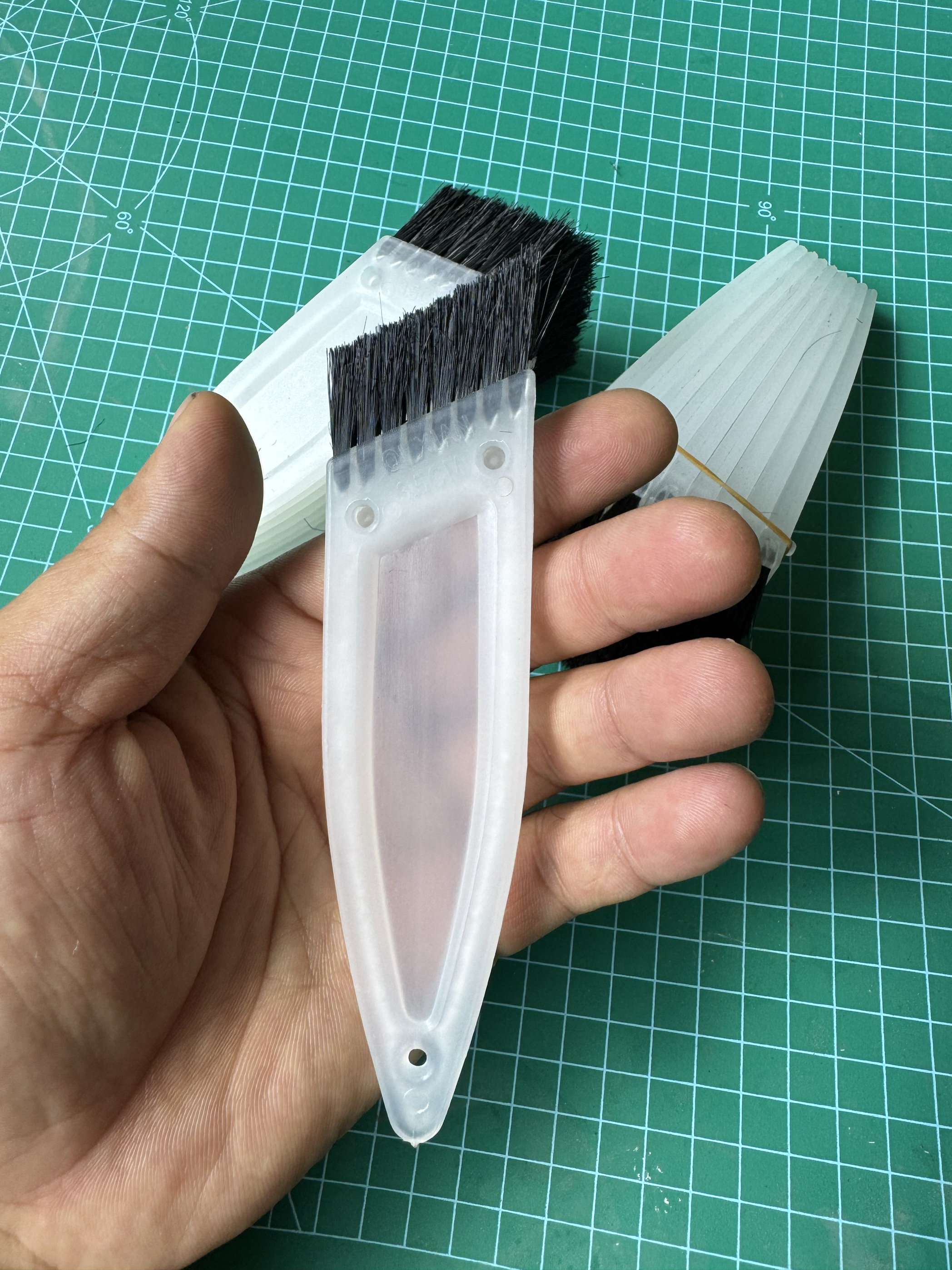 白柄黑毛鞋刷胶油刷斜排刷 排刷鞋厂箱包厂刷胶黄胶 粉胶刷子10把