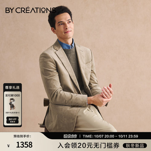 复古灯芯绒单排扣西服外套